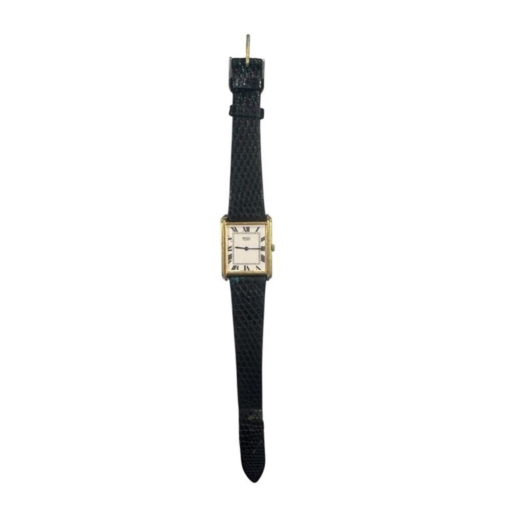 CCLASSIC SEIKO ROMAN NUMBER BLACK LEATHER STRAP LADIES WATCH * WORKING - Picture 6 of 10